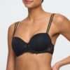 JANE zwart balconnet bh met mousse cups JANE zwart balconnet bh met mousse cups