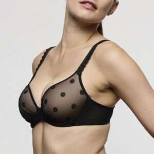 DAISY zwart voorgevormde bh - hartvorm