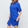 EMLY electric blue badmode kort jurkje