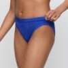 EMLY electric blue bikini slip met omslag (enkel te koop als setje)