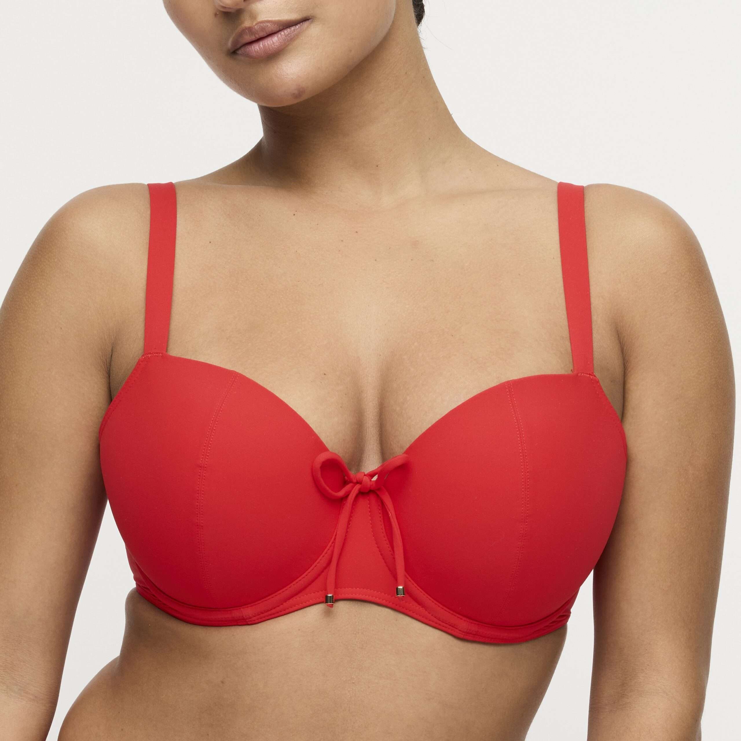 ASWAN fiesta rood voorgevormde balconette bikini