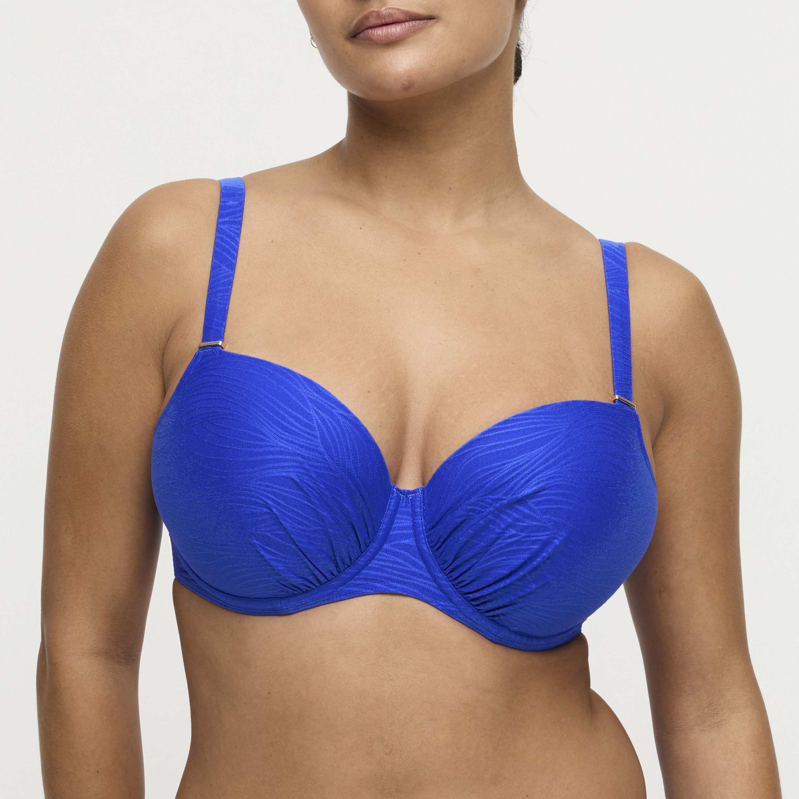 MANTAS electric blue voorgevormde balconette bikini ((enkel te koop als setje)