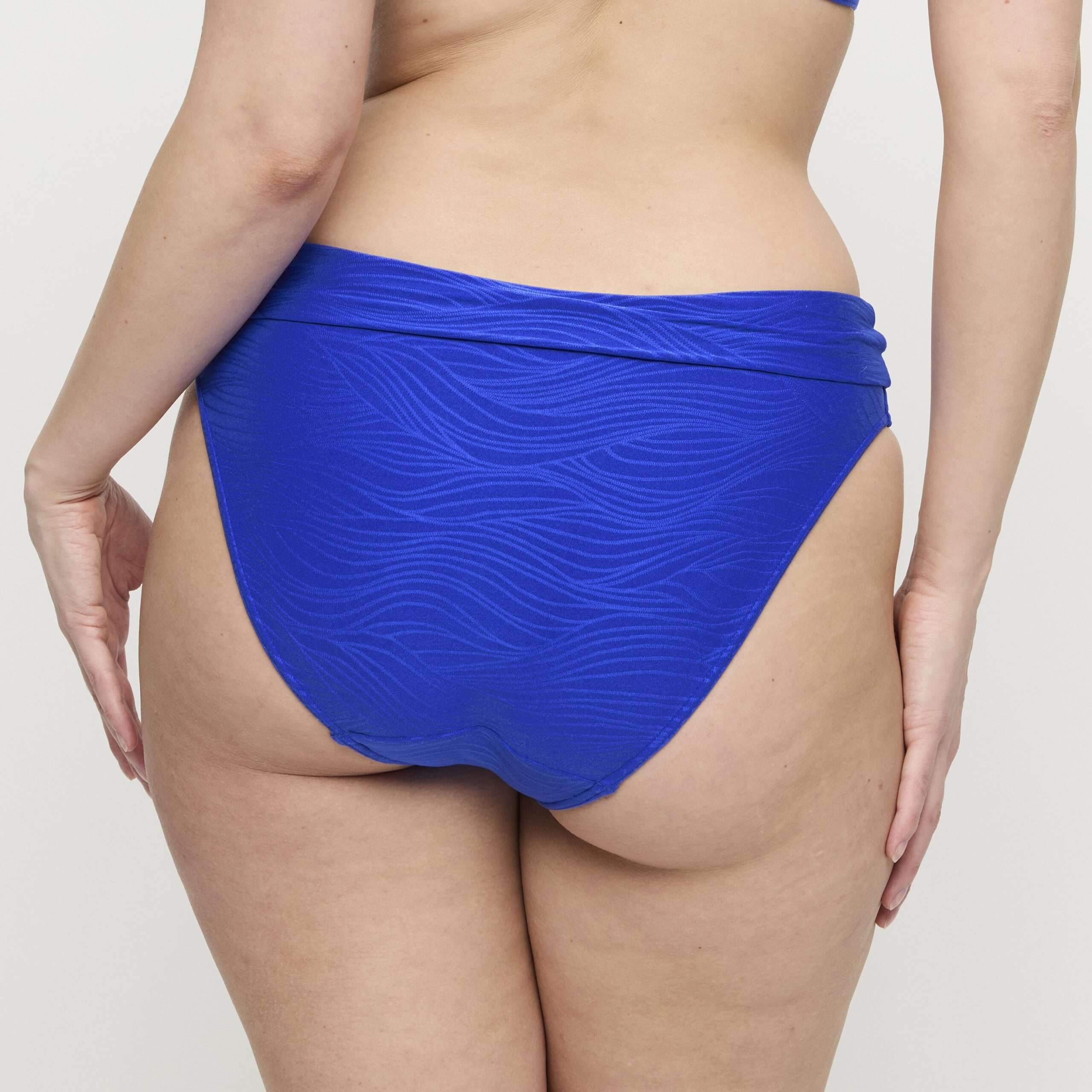 MANTAS electric blue bikini slip met omslag (enkel te koop als setje)