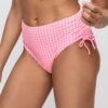 MARY LYNN Rose Gingham bikini tailleslip met koordjes