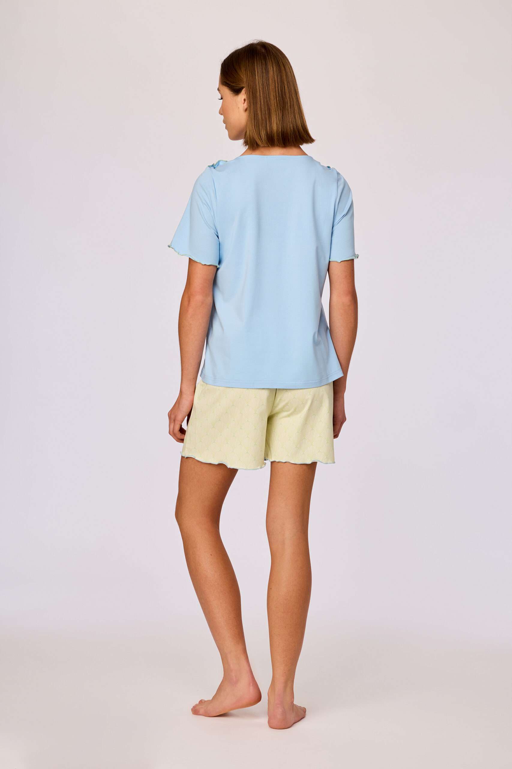 Woody Dames pyjama, lichtblauw