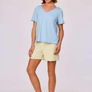 Woody Dames pyjama, lichtblauw