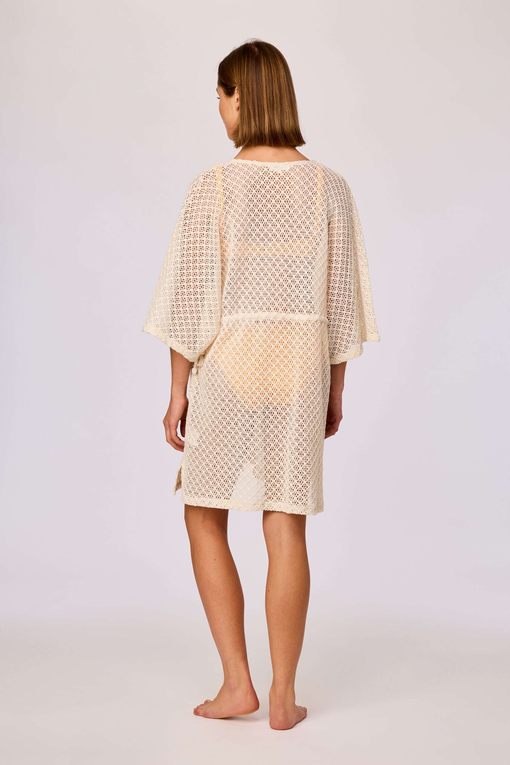 Woody Dames poncho, licht beige