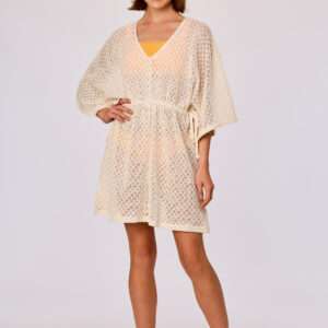 Woody Dames poncho, licht beige