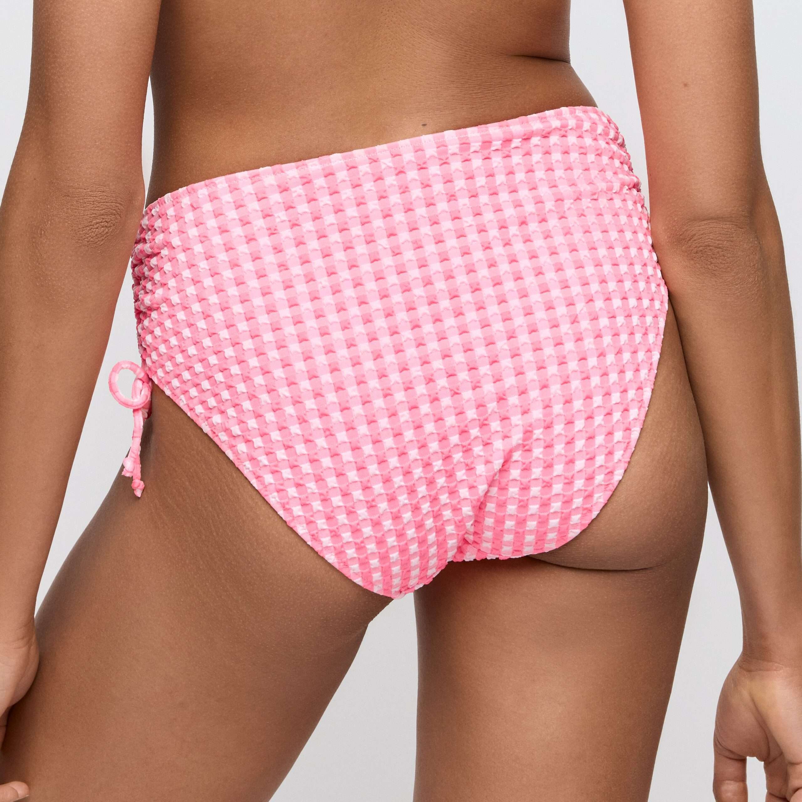 MARY LYNN Rose Gingham bikini tailleslip met koordjes (enkel te koop als setje)