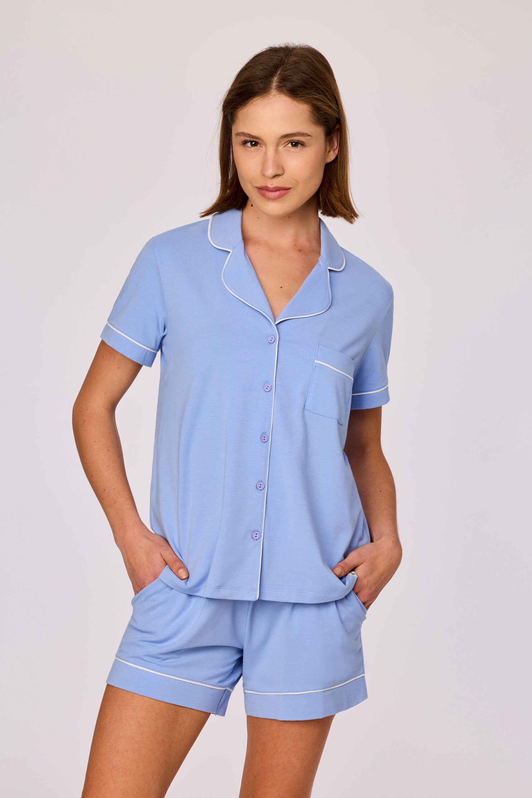 Woody Dames pyjama, blauw