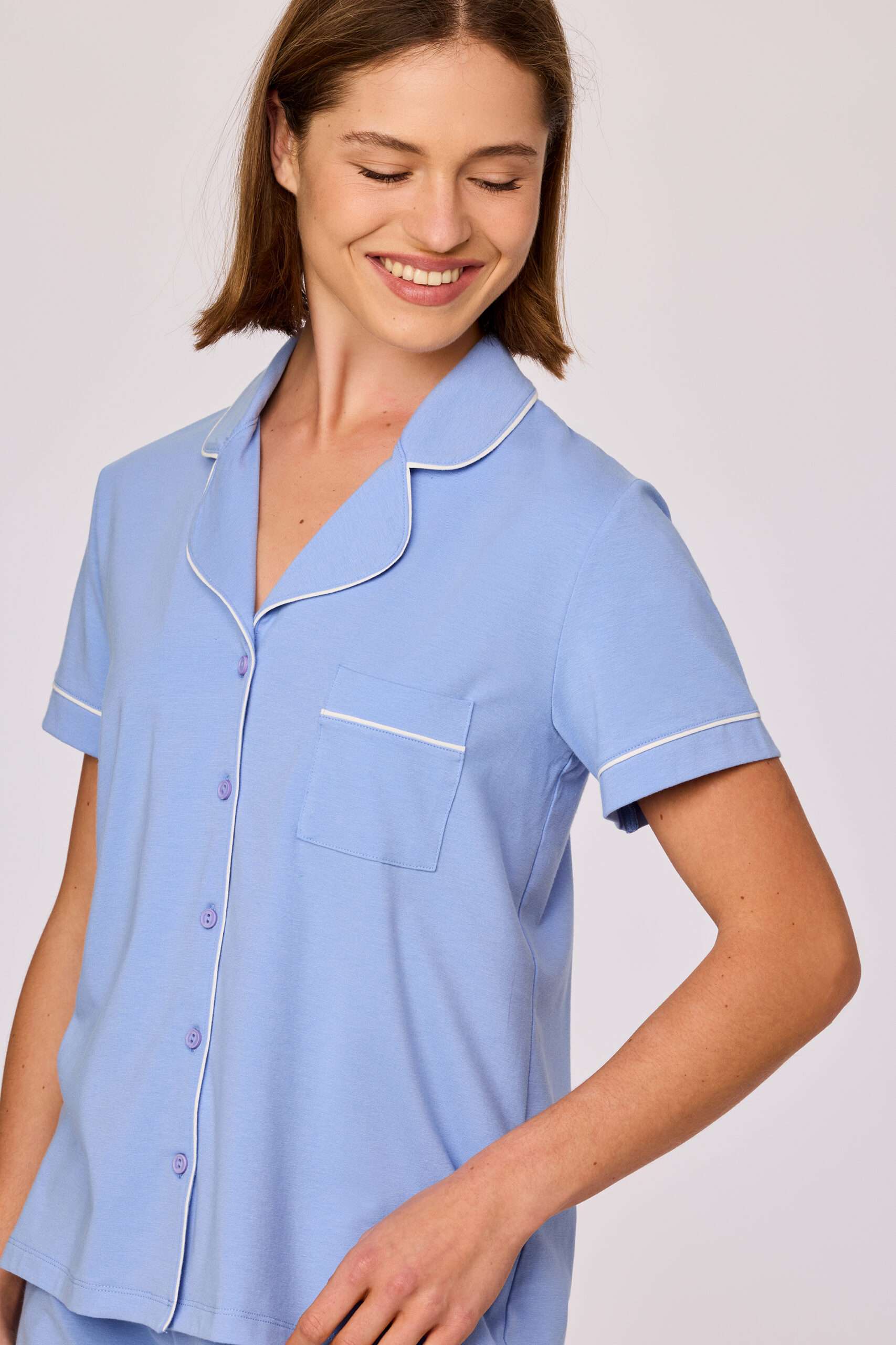 Woody Dames pyjama, blauw