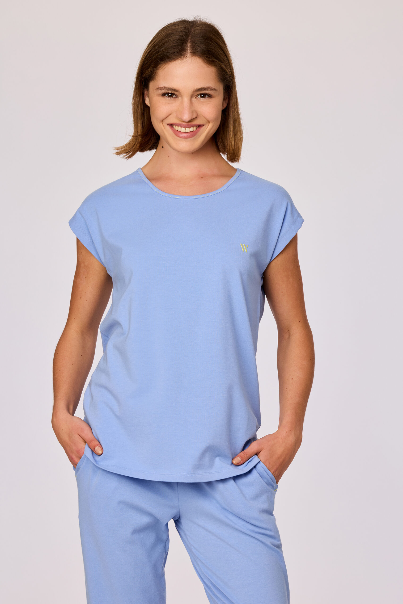 Woody Dames pyjama, blauw