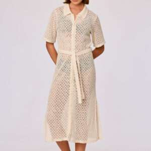 Woody strandjurk, licht beige