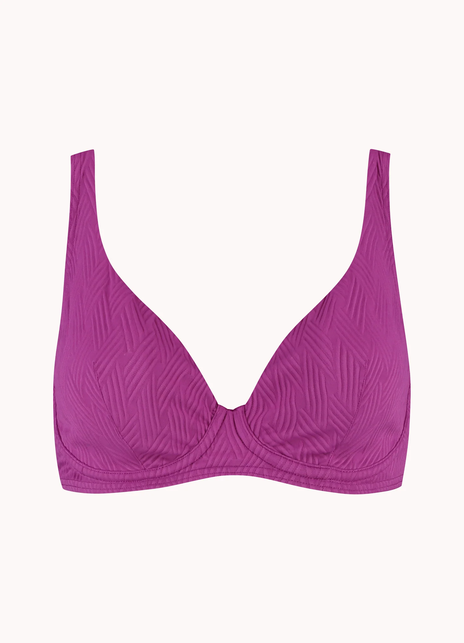 Cyell Texture Viola PLUNGE BIKINITOP