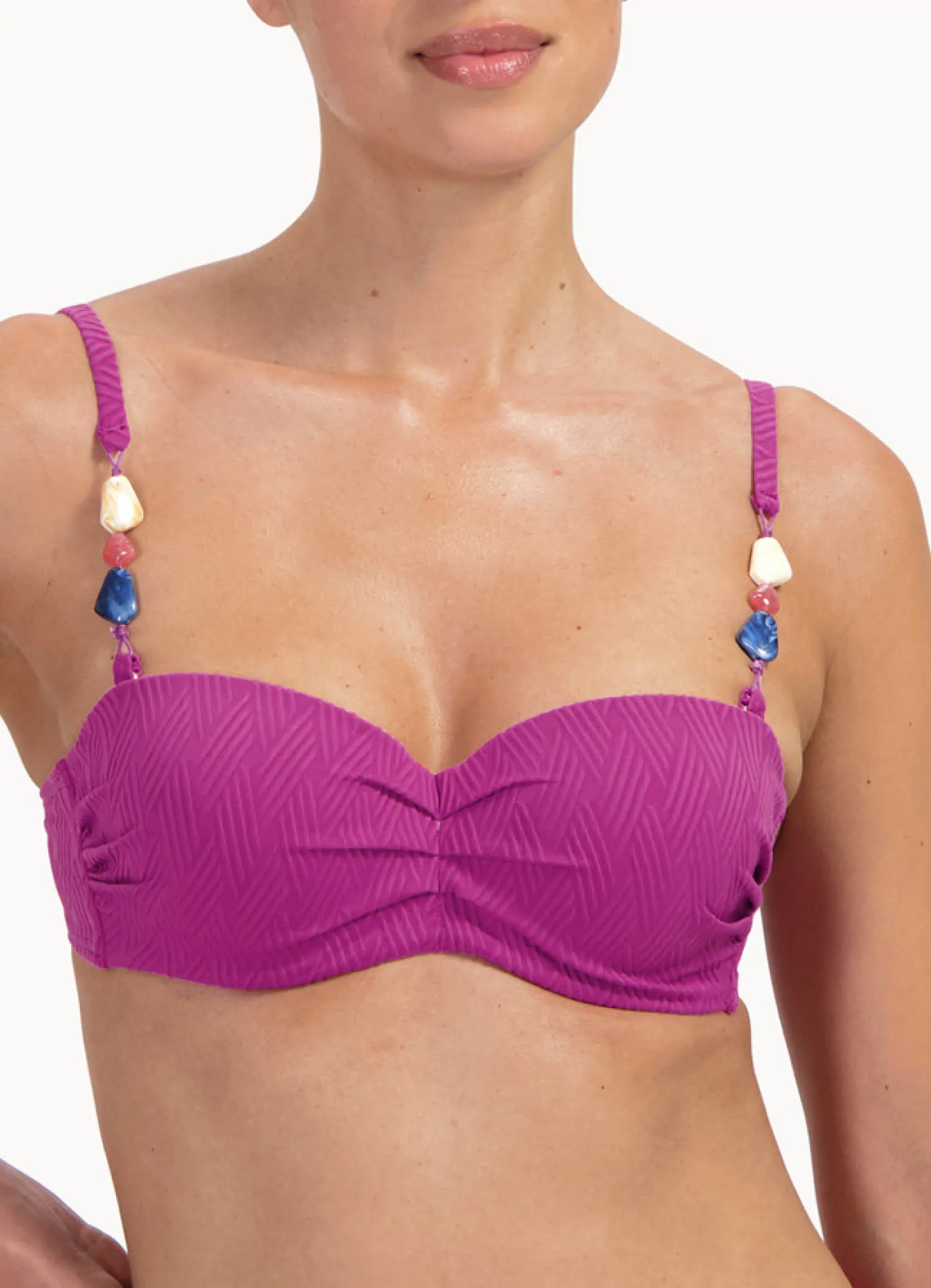 Cyell Texture Viola BANDEAU BIKINITOP ((enkel te koop als setje)