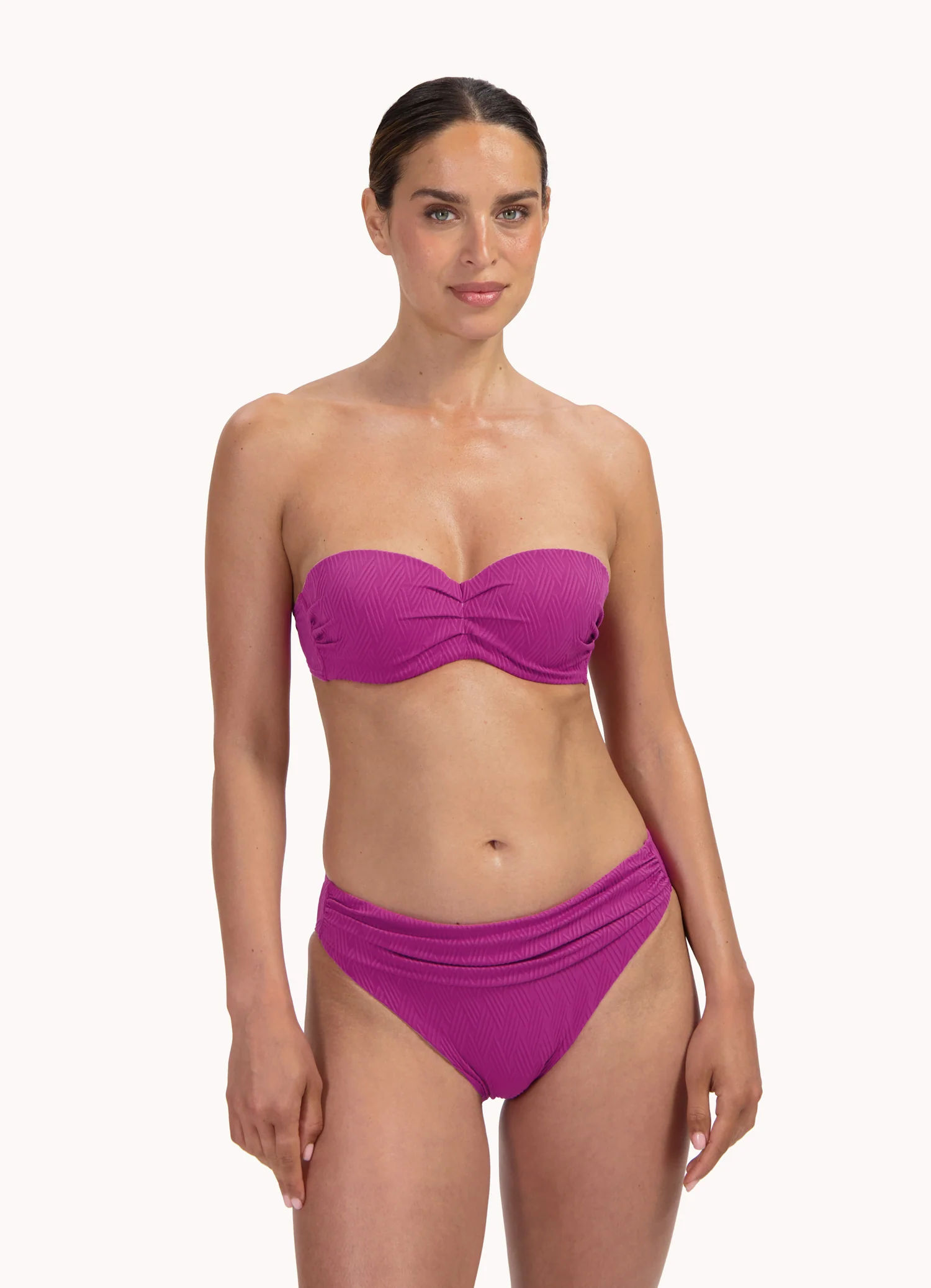Cyell Texture Viola BANDEAU BIKINITOP ((enkel te koop als setje)