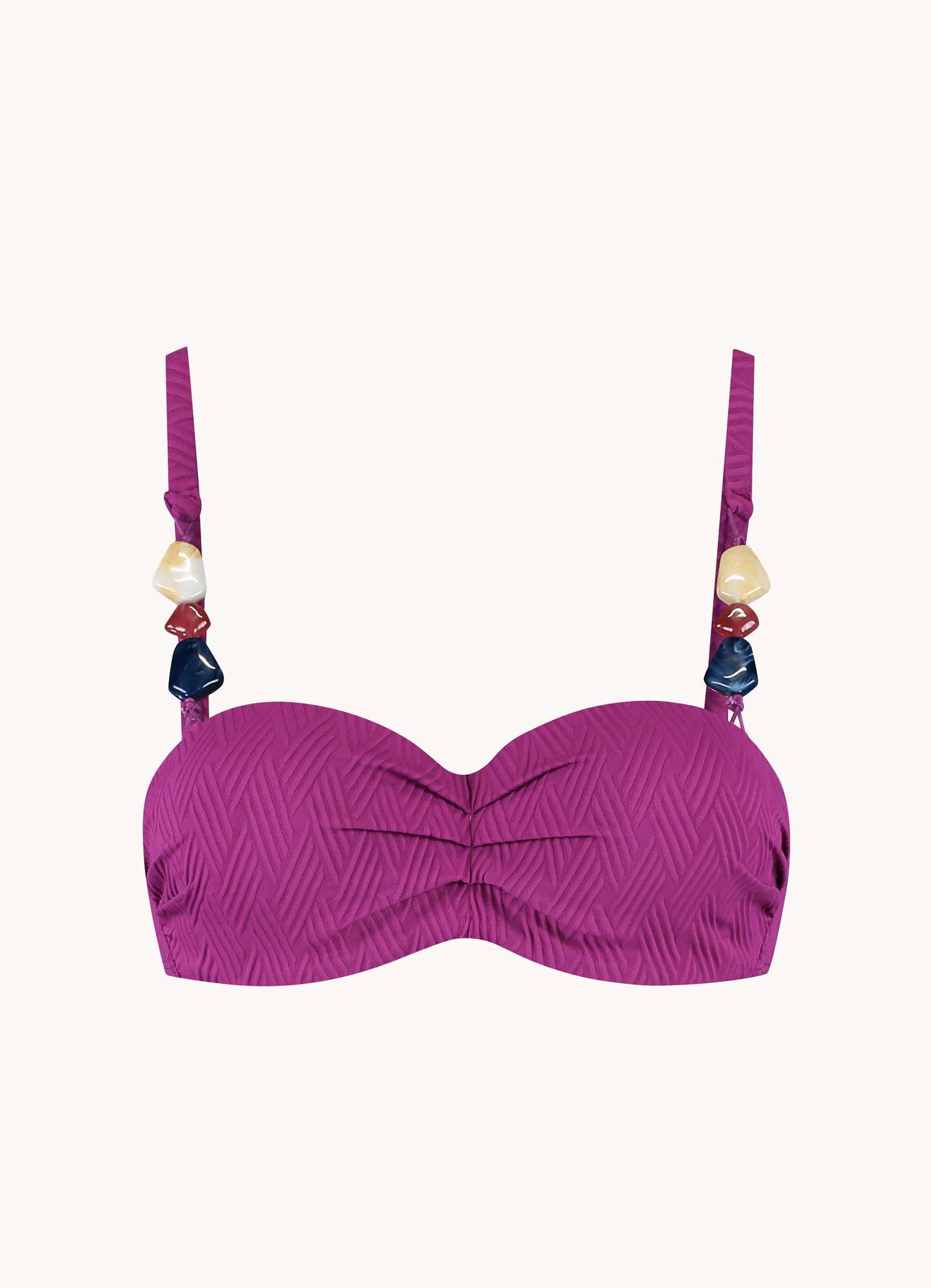 Cyell Texture Viola BANDEAU BIKINITOP ((enkel te koop als setje)
