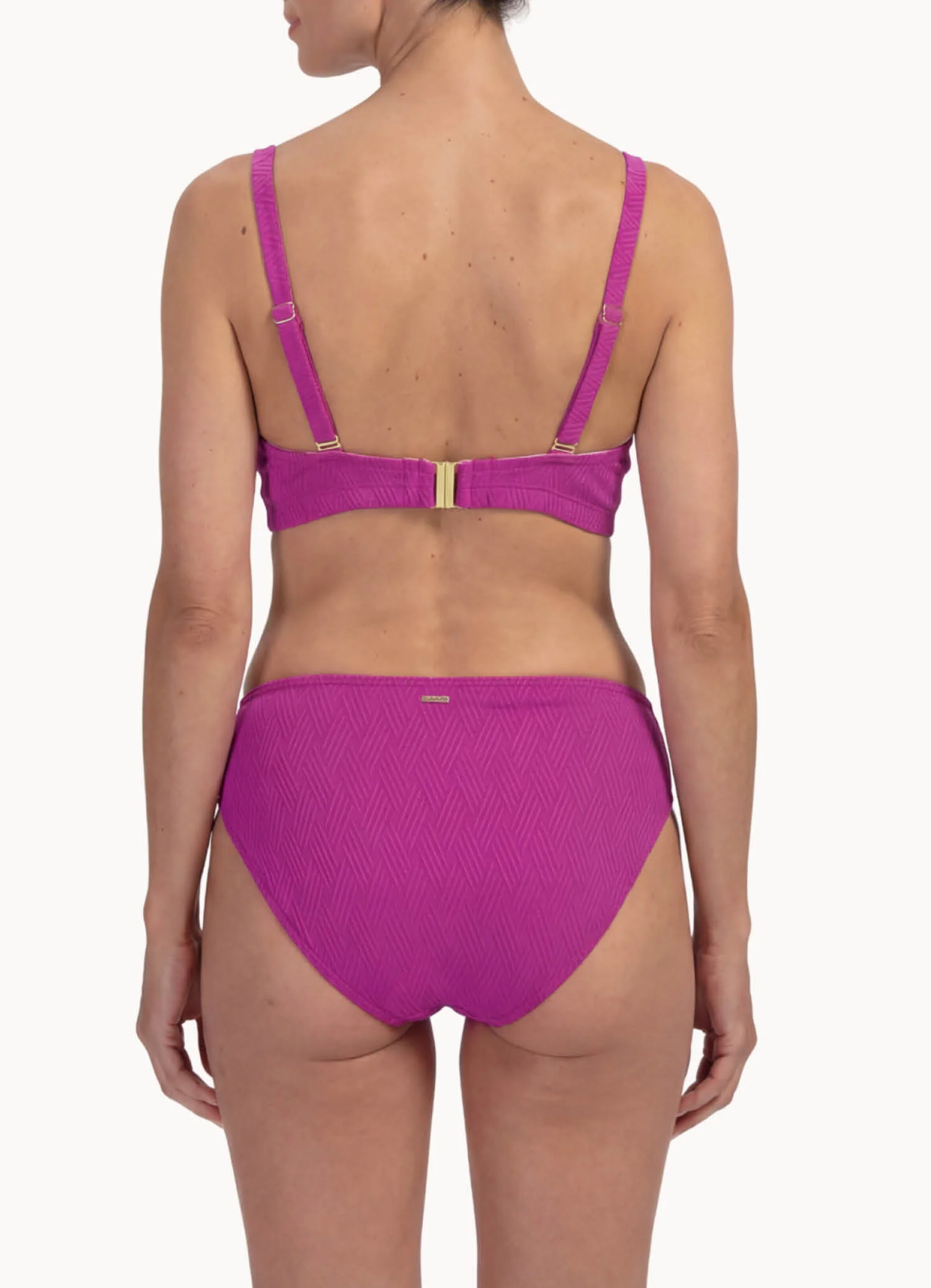 Cyell Texture Viola Hoge Taille bikini broekje (enkel te koop als setje)