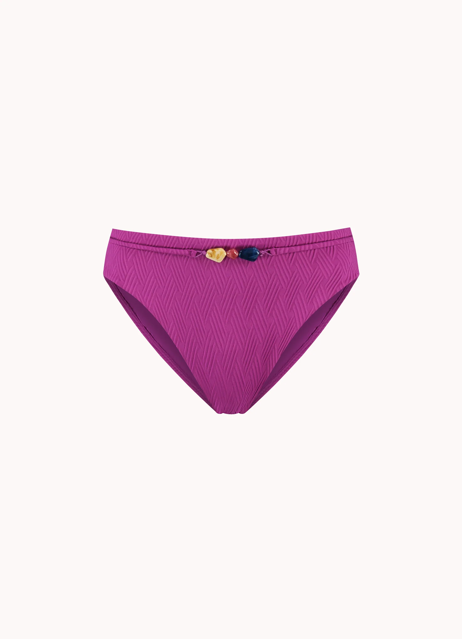 Cyell Texture Viola Hoge Taille bikini broekje (enkel te koop als setje)