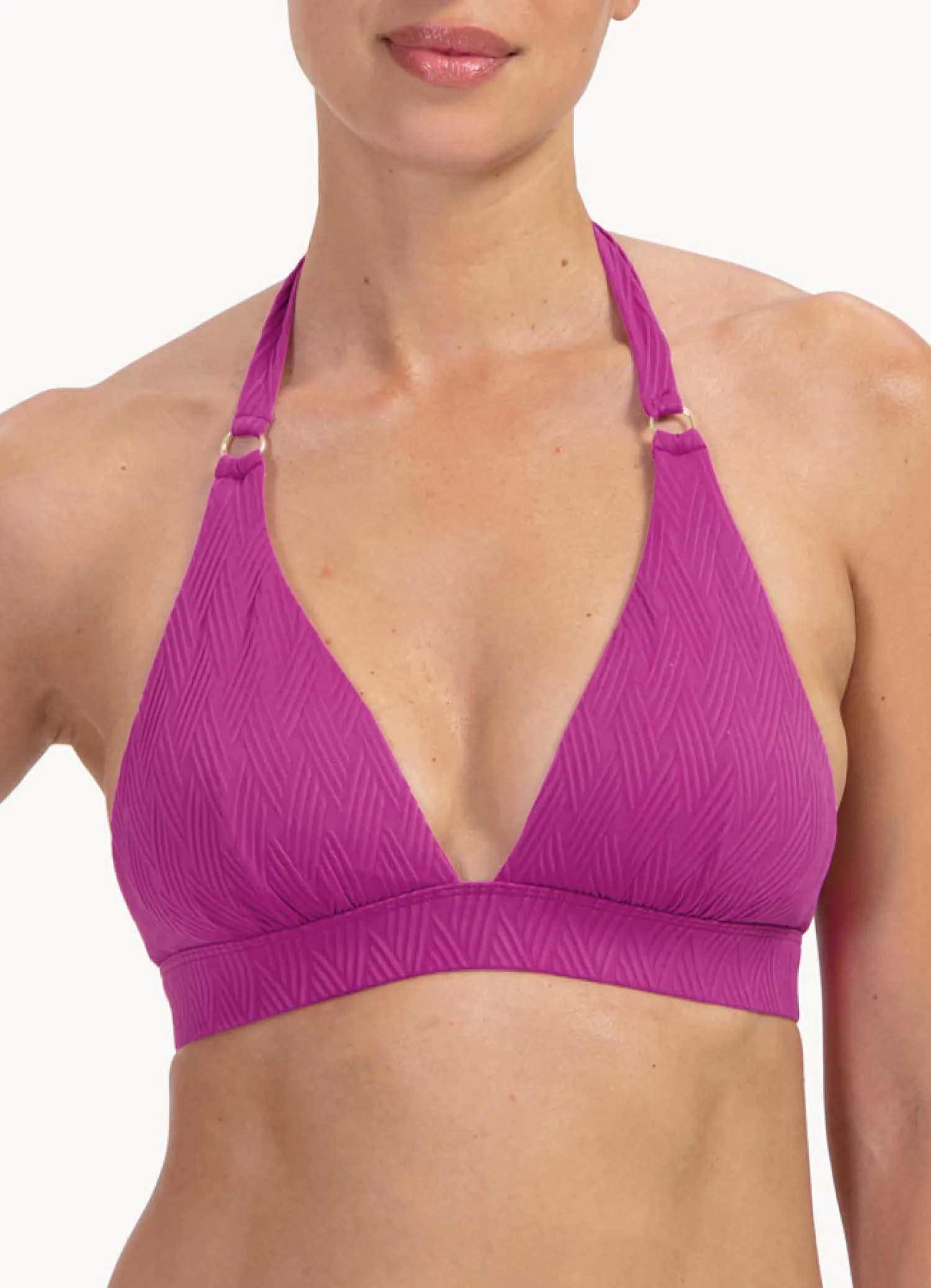 Cyell Texture Viola HALTER BIKINITOP padded (enkel te koop als setje)