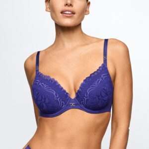 CERINA velvet blue voorgevormde bh - hartvorm