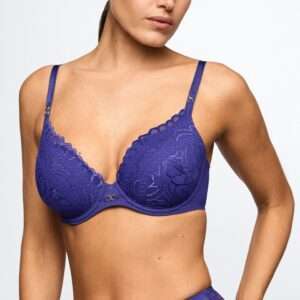 CERINA velvet blue voorgevormde bh - hartvorm