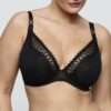 JOKKO zwart plunge bh halve mousse cups JOKKO zwart plunge bh halve mousse cups