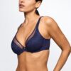 LINAA evening blue plunge bh halve mousse cups