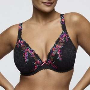 MIYARA Floral Eclipse plunge bh halve mousse cups