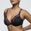 MIYARA Floral Eclipse plunge bh halve mousse cups MIYARA Floral Eclipse plunge bh halve mousse cups