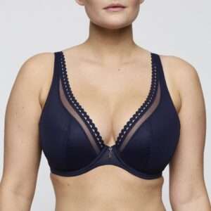 WOWGIRL evening blue plunge bh halve mousse cups