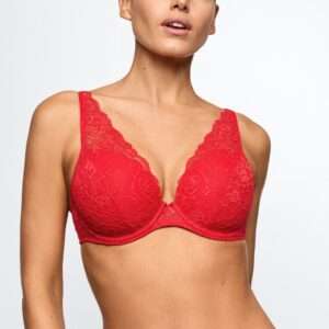 CYRILE true red voorgevormde plunge bh