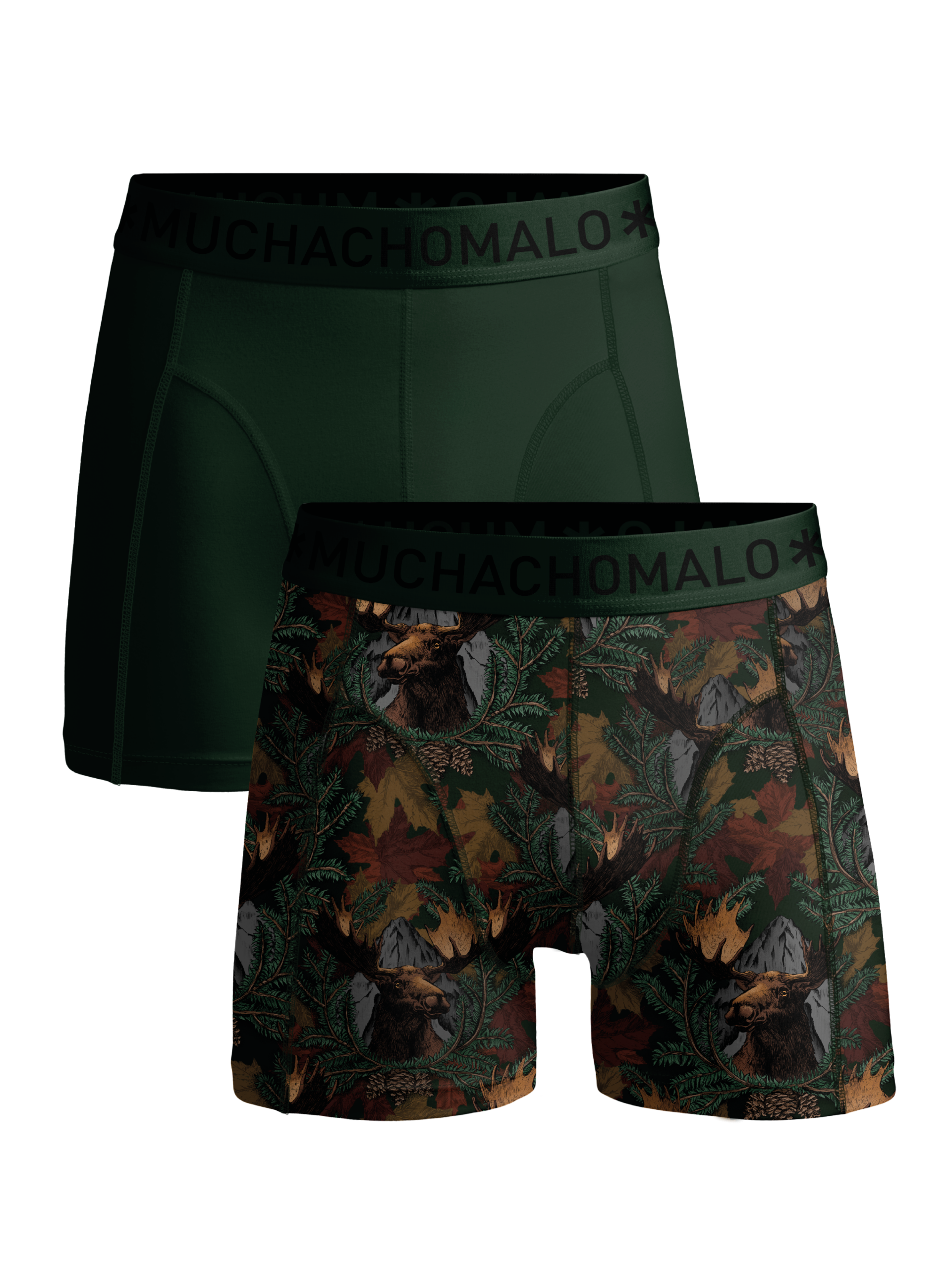 Men 2-pack Boxer Shorts print/solid